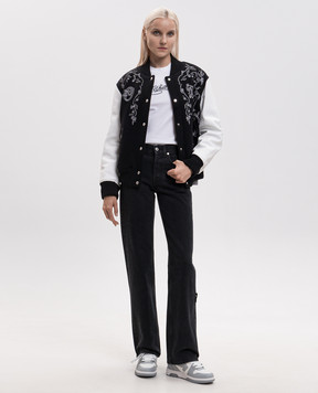 Off-White Black jeans with logo patch 2FM00582B
