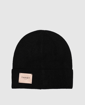 Twinset Black hat with wool 262TO5581