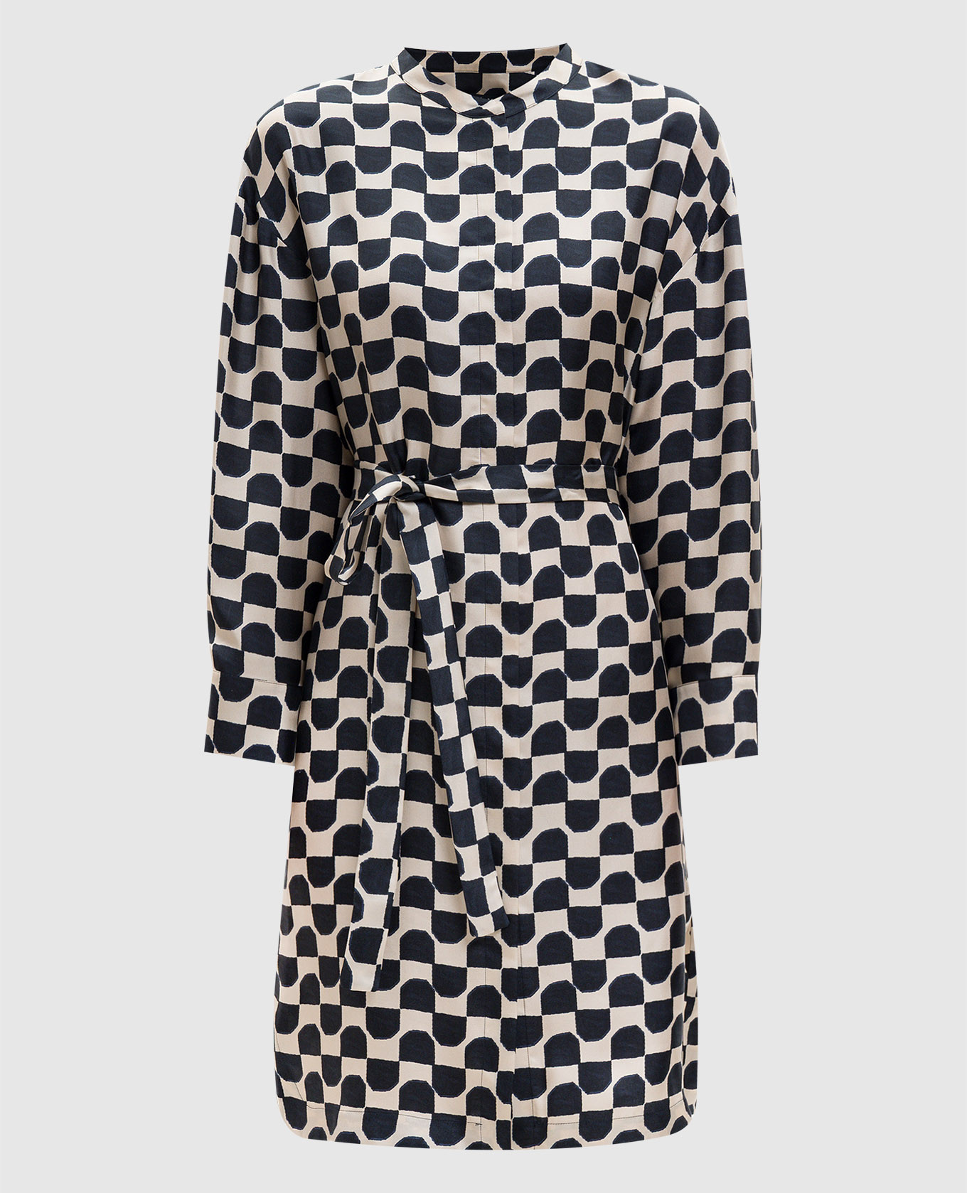 

PINZA beige printed silk dress Max Mara