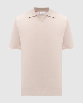 Brunello Cucinelli Beige cotton polo shirt M29800145