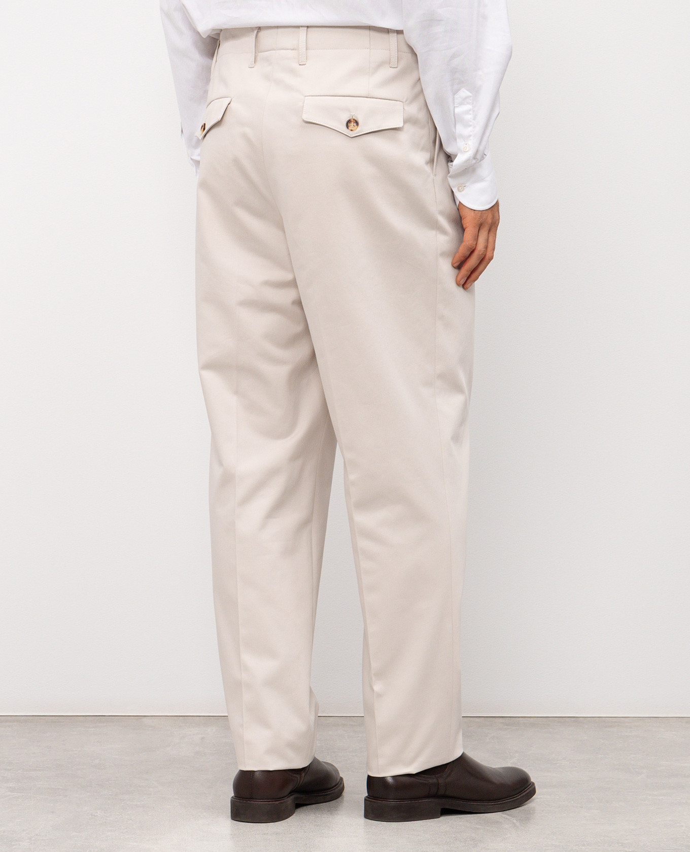 

Beige cotton pants Brunello Cucinelli
