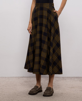 Max & Co MICIO green checkered skirt MCOMICIO