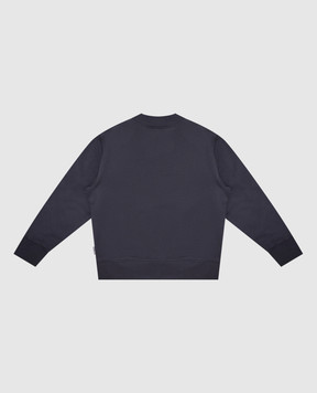 Palm Angels Children's blue sweatshirt with print F6PAJBSW102