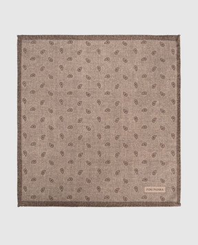 Pini Parma Khaki double-sided wool and cashmere pachet 60567301