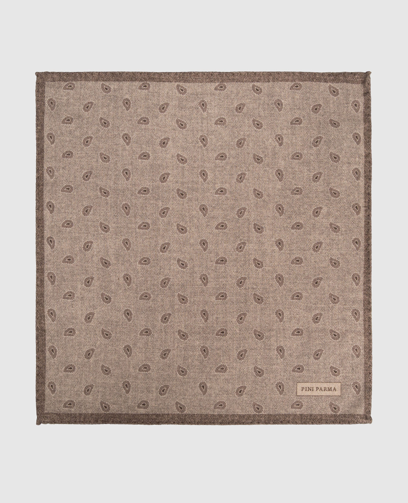 

Khaki double-sided wool and cashmere pachet Pini Parma