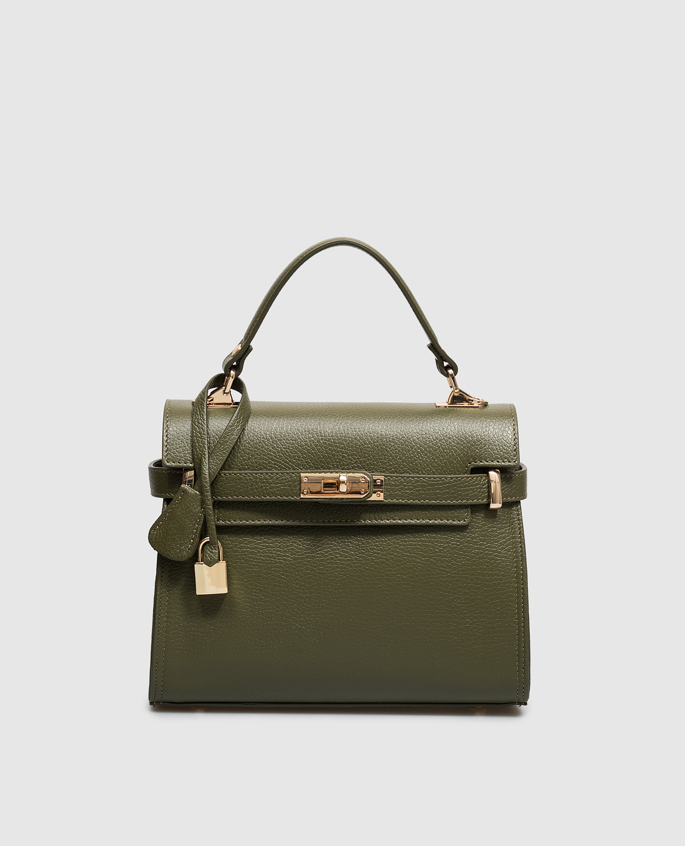 Green leather bag