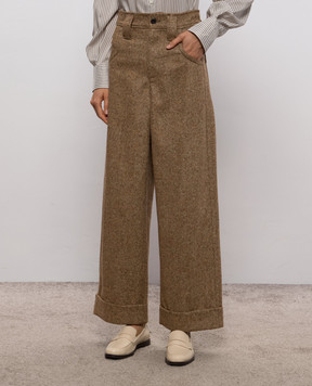 Brunello Cucinelli Brown wool pants MD002P9353