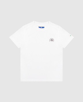 Stefano Ricci Children's white T-shirt with logo patch YNH6101490803