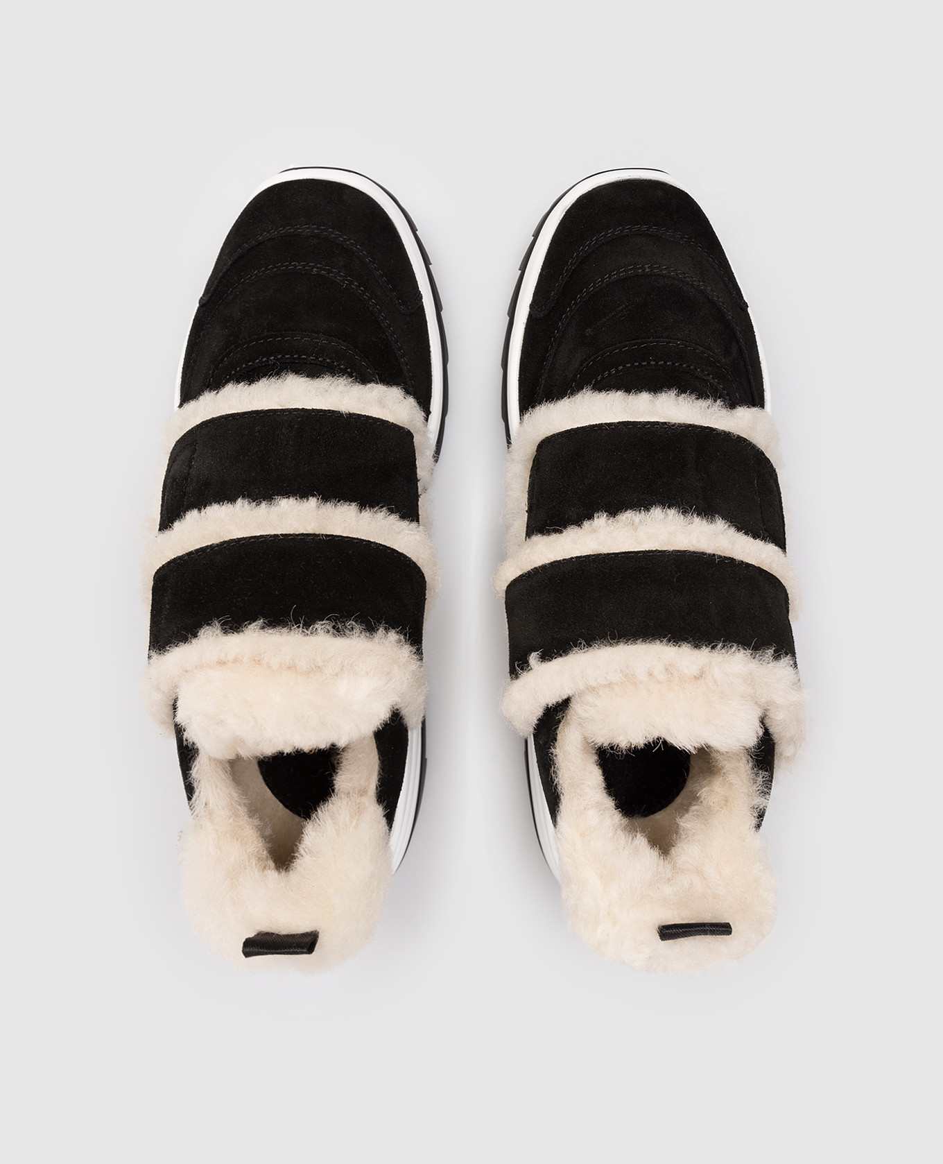 

Black suede Extreme sneakers with fur Sergio Rossi