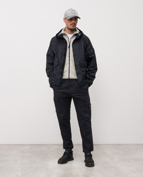 Stone Island Blue joggers with logo L1S153100031S0003