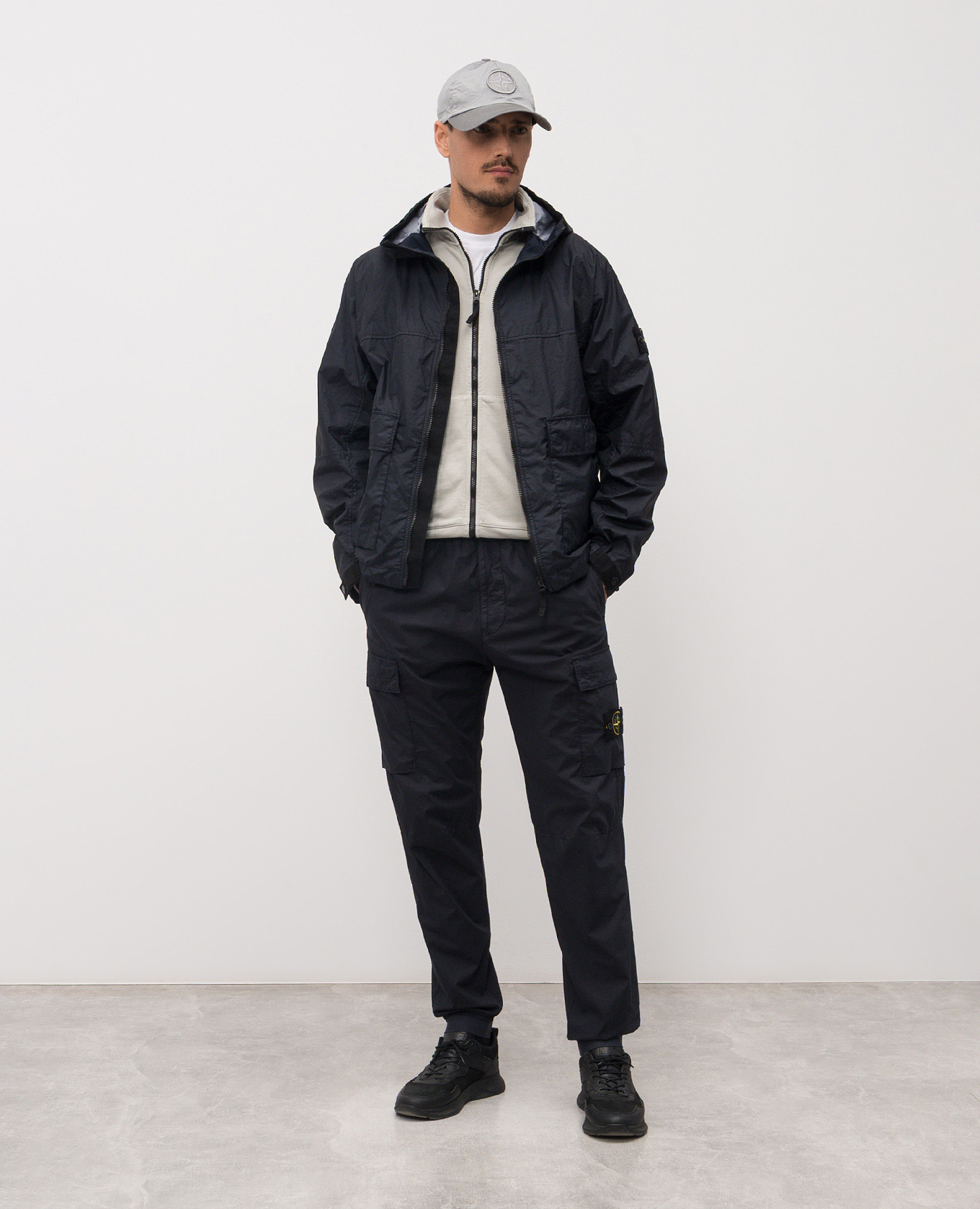 

White T-shirt with logo patch Stone Island