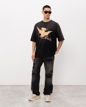 AMIRI Black t-shirt with logo print AMTOJR1131