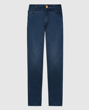 Stefano Ricci Blue jeans with logo patch MST61B2150T0212