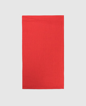 TESSITURA TOSCANA TELERIE Red linen serving napkin TIZIANO NT120001040047