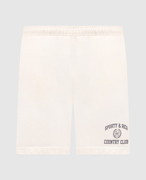 Sporty & Rich Ivory shorts with logo print SH03976218WH37
