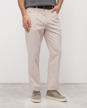 Brunello Cucinelli Beige pants with logo M252DF1010