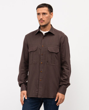 Stefano Ricci Brown shirt with pockets MC007953BN3029
