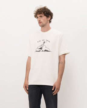 Iceberg Ivory T-shirt with contrast embroidery F0266308