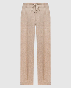 Peserico Beige linen pants R54274D02607