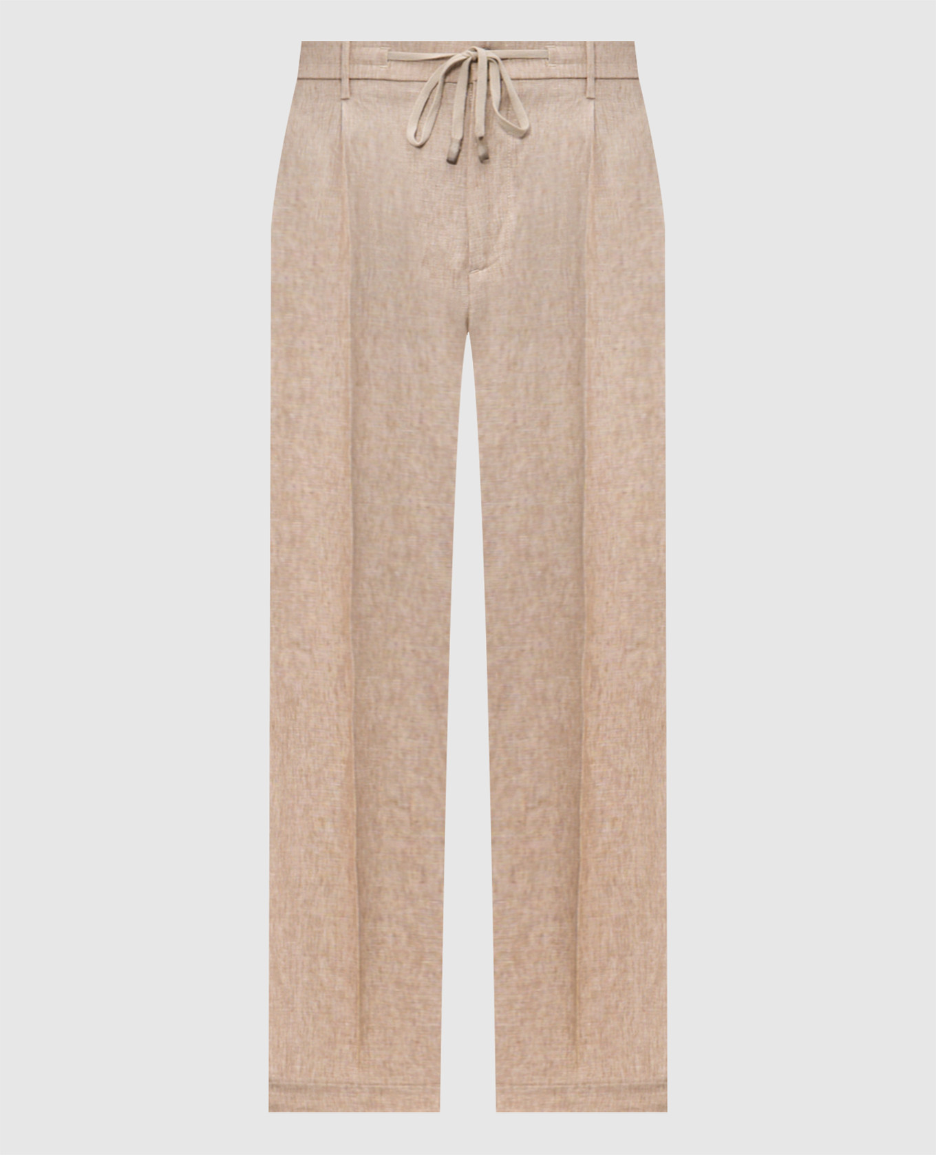 Beige linen pants