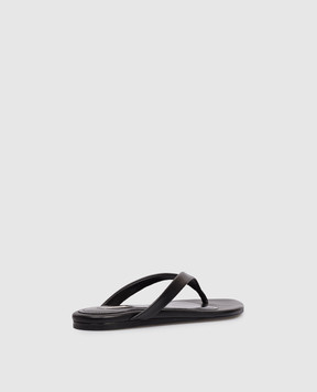 Ami Paris Black leather flip-flops FSV837AL0187