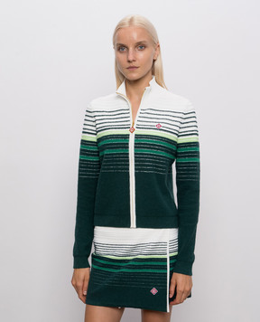 Casablanca Green sports jacket with logo patch WPF26KW139301