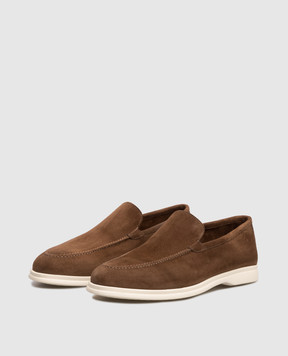 Pini Parma Brown suede loafers SHOXMOCBRW