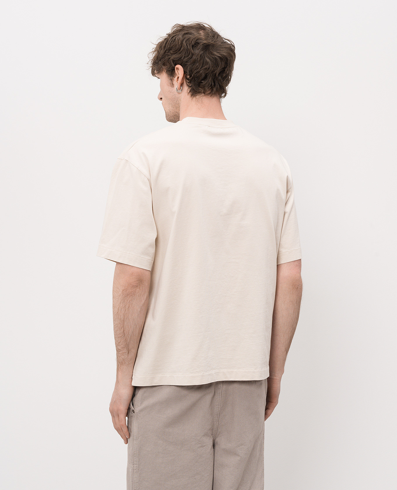 

Beige T-shirt with logo print Off-White