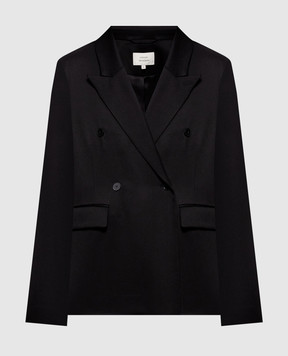 Loulou de Saison Black HORN LDS jacket with wool HORNLDS