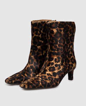 Babe Pay Pls Animal print leather ankle boots 401501M
