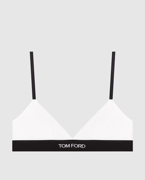 Tom Ford Beige bralette with logo BRJ009JEX011