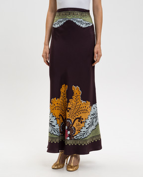 La DoubleJ Burgundy silk maxi skirt SKI0127SIL017BOU01