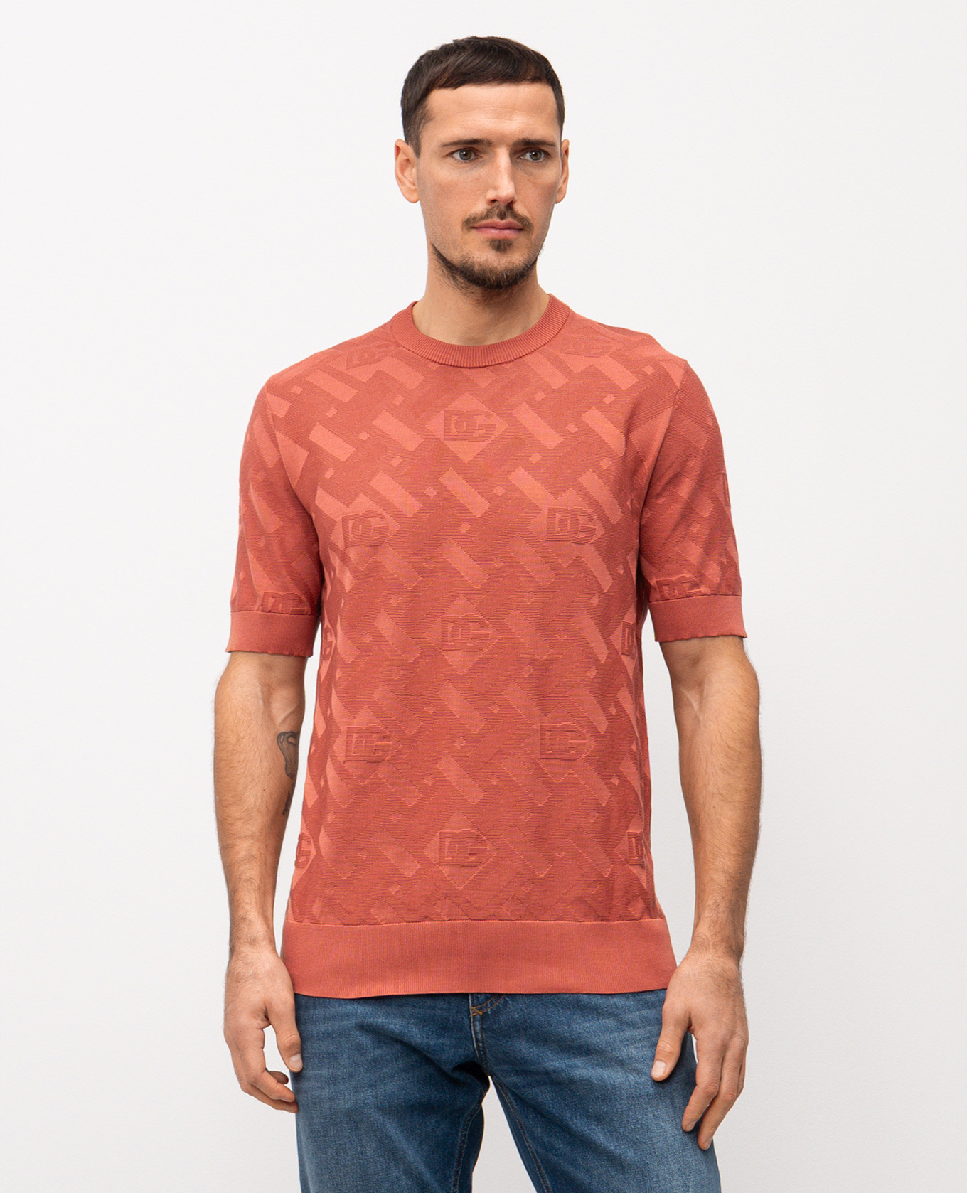 

Patterned silk T-shirt Dolce&Gabbana, Red