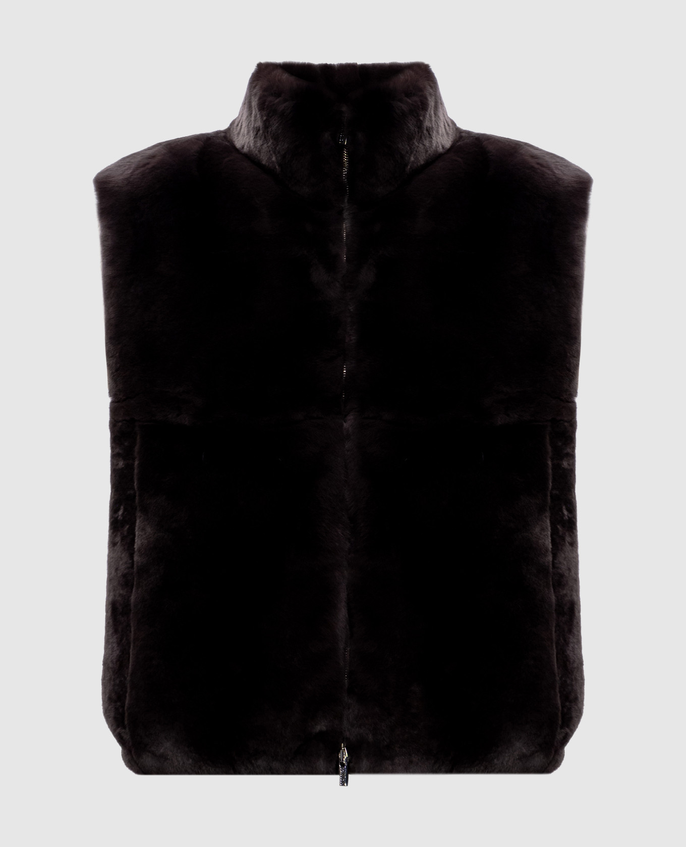 

Brown combination vest Peserico