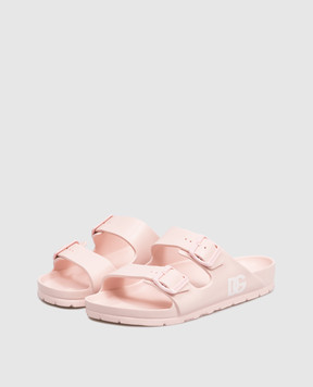 Dolce&Gabbana Children's pink flip-flops with monogram DD0324A51032836