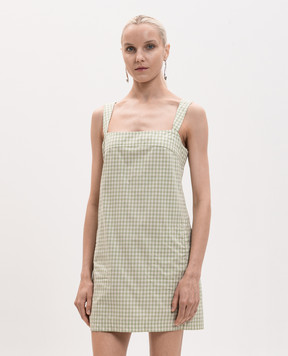 Simkhai Green checkered dress 3261348CAPGING