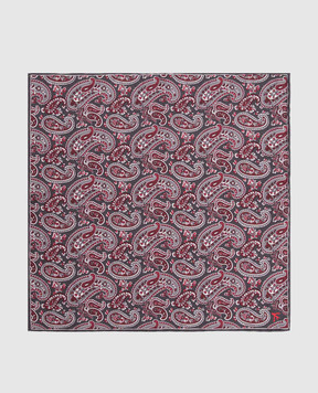 ISAIA Gray double-sided printed pachet scarf FZOOO6FZ822