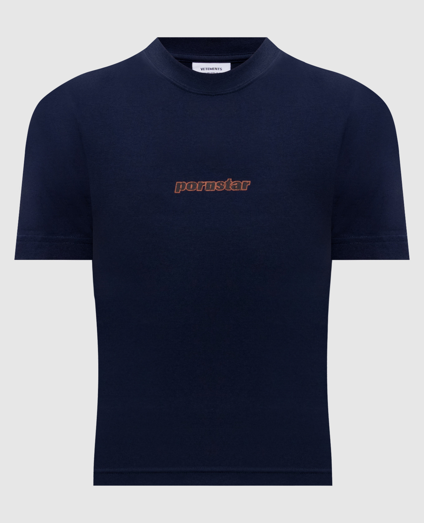 Blue cropped T-shirt with print Vetements