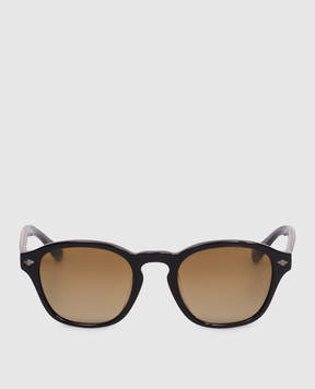 Brunello Cucinelli Black Intarsia Rays Sunglasses MOCPATTS02
