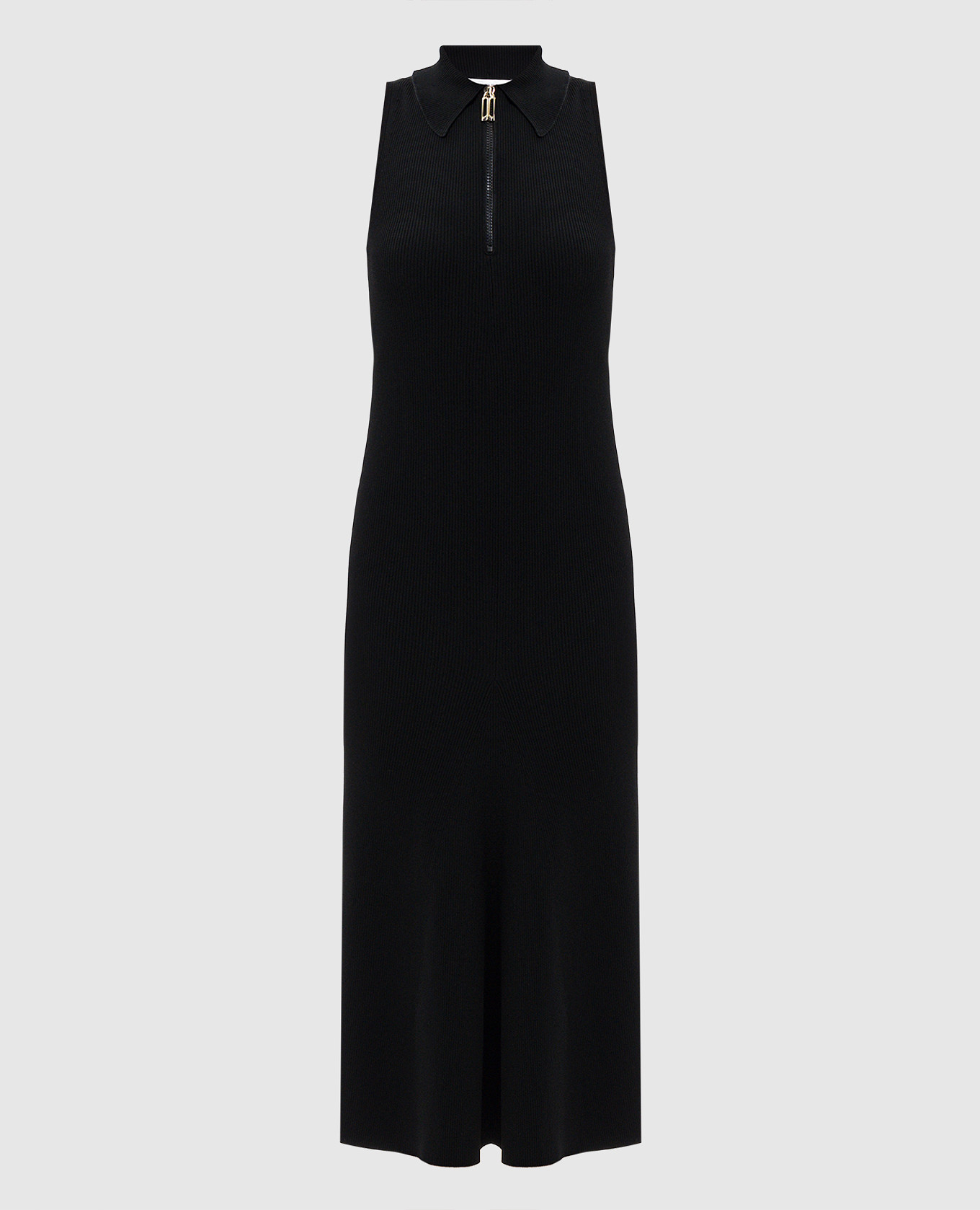 

Mira black ribbed midi dress Victoria Beckham