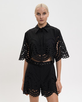 Charo Ruiz Black cropped Storm blouse 263200
