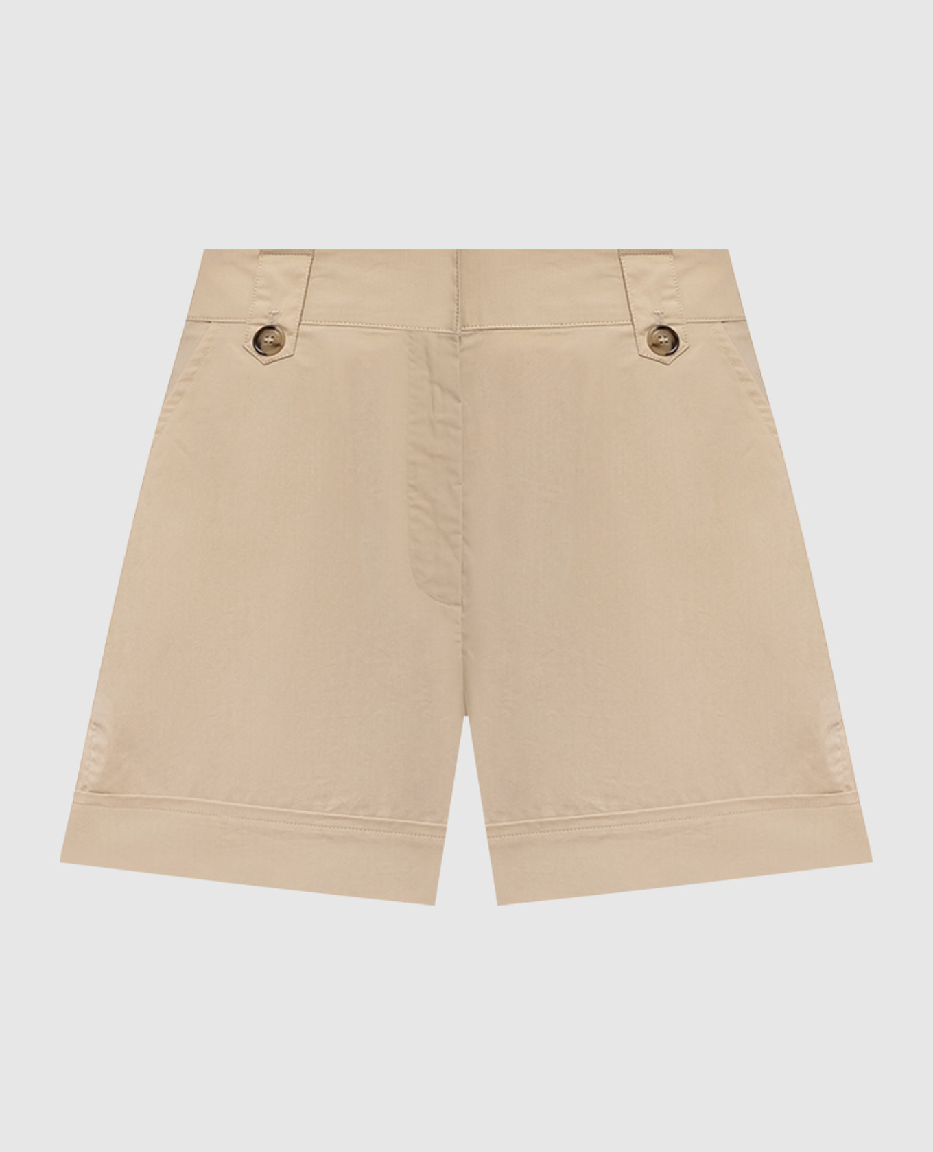 Beige cotton shorts