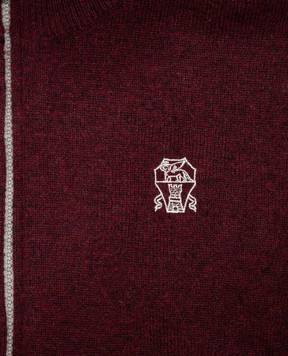 Brunello Cucinelli Children's burgundy cashmere cardigan B22M10026C