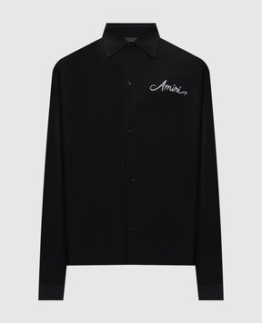 AMIRI Black shirt with logo embroidery AM326SH003