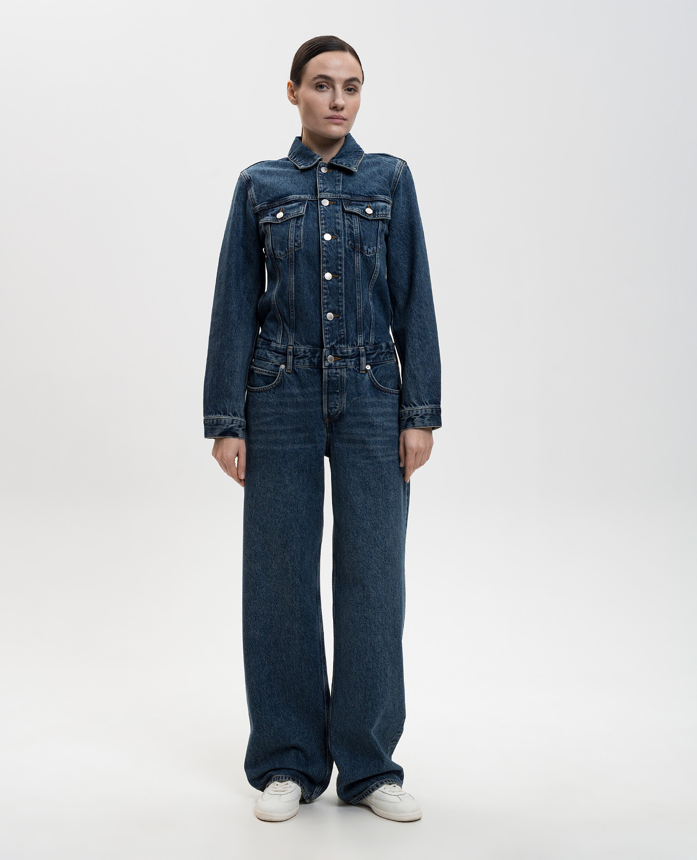 

Esther blue denim jumpsuit AGOLDE