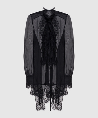 Barah zwarte zijden blouse