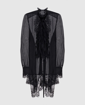 Ann Demeulemeester Barah black silk blouse B0014537FA239