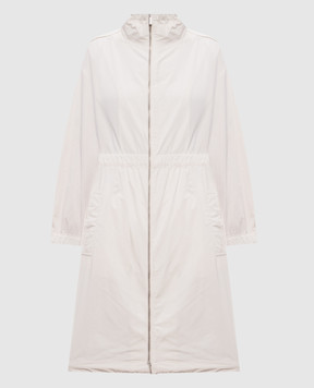 Peserico Beige parka with monil chain S2500006953