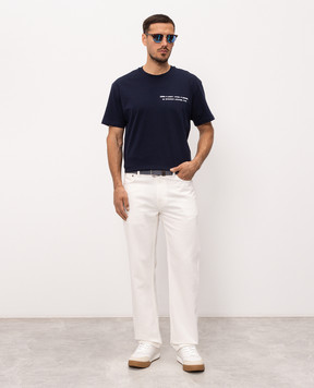 Givenchy Blue t-shirt with Archives print BM71NK3YUE