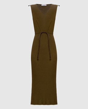 Max Mara FADO khaki ribbed dress MXMFADO